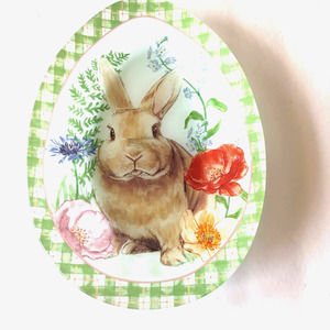 Easter Bunny Rabbit Serving Plate Platter Tray NWT